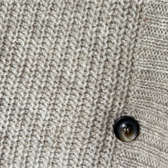 Moth Westwind Wool Alpaca Oatmeal Knit Poncho Sweaters with Pockets - Picture 6 of 15